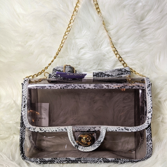 NWT Clear Flap Bag And Pouch - Picture 3 of 13